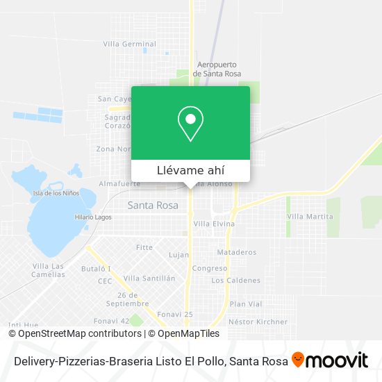 Mapa de Delivery-Pizzerias-Braseria Listo El Pollo