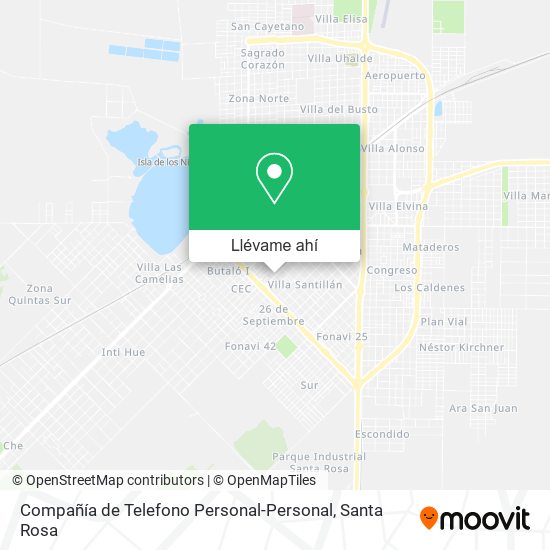 Mapa de Compañía de Telefono Personal-Personal