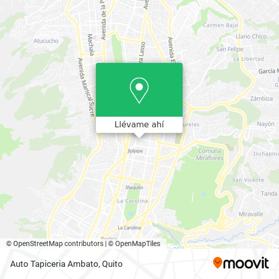 Mapa de Auto Tapiceria Ambato