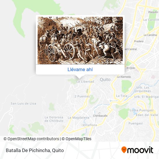 Mapa de Batalla De Pichincha