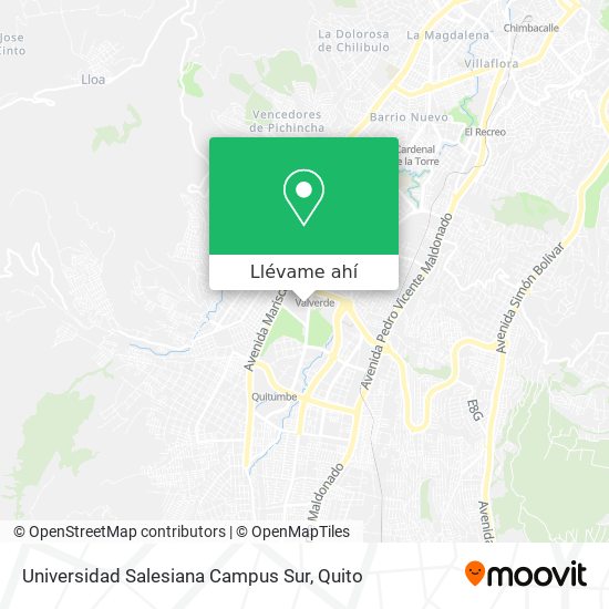 Mapa de Universidad Salesiana Campus Sur