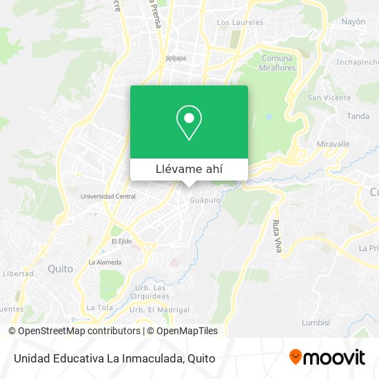 Mapa de Unidad Educativa La Inmaculada