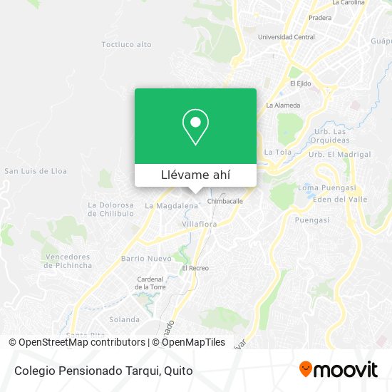 Mapa de Colegio Pensionado Tarqui