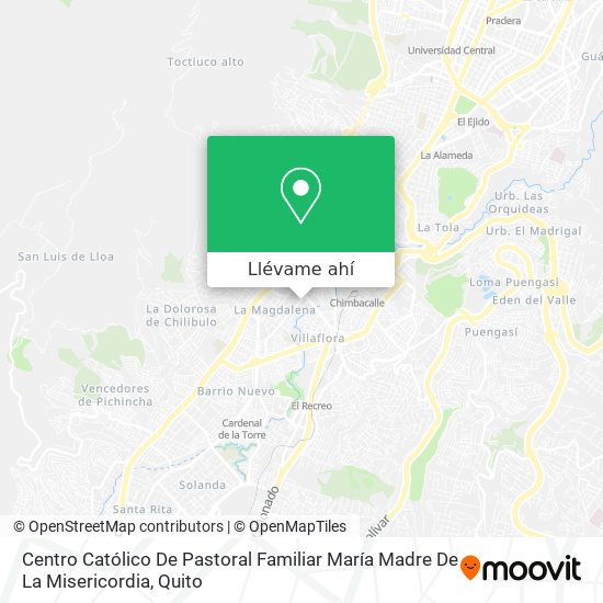 Mapa de Centro Católico De Pastoral Familiar María Madre De La Misericordia