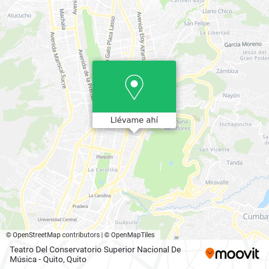 Mapa de Teatro Del Conservatorio Superior Nacional De Música - Quito