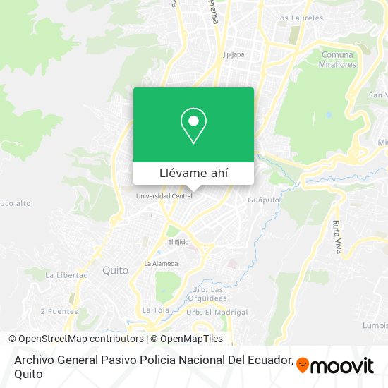 Mapa de Archivo General Pasivo Policia Nacional Del Ecuador