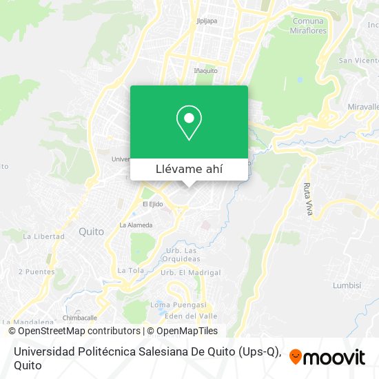 Mapa de Universidad Politécnica Salesiana De Quito (Ups-Q)