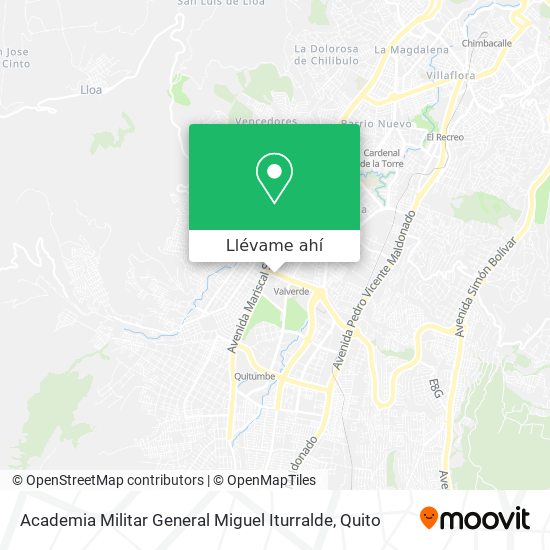 Mapa de Academia Militar General Miguel Iturralde