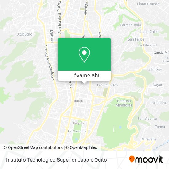 Mapa de Instituto Tecnológico Superior Japón
