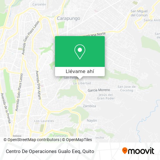 Mapa de Centro De Operaciones Gualo Eeq