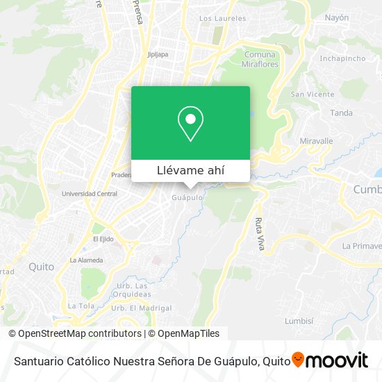 Mapa de Santuario Católico Nuestra Señora De Guápulo