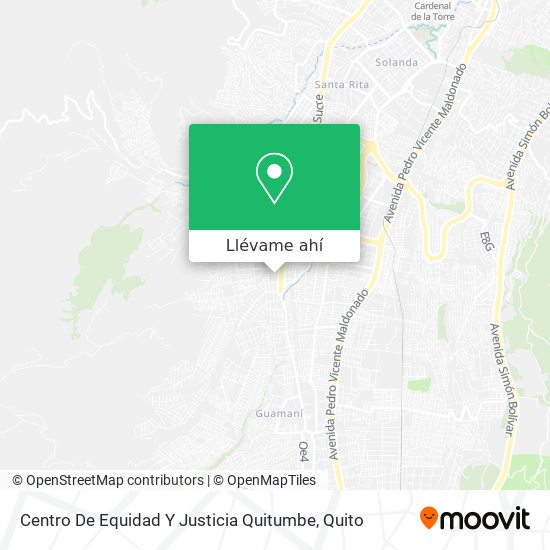 Mapa de Centro De Equidad Y Justicia Quitumbe