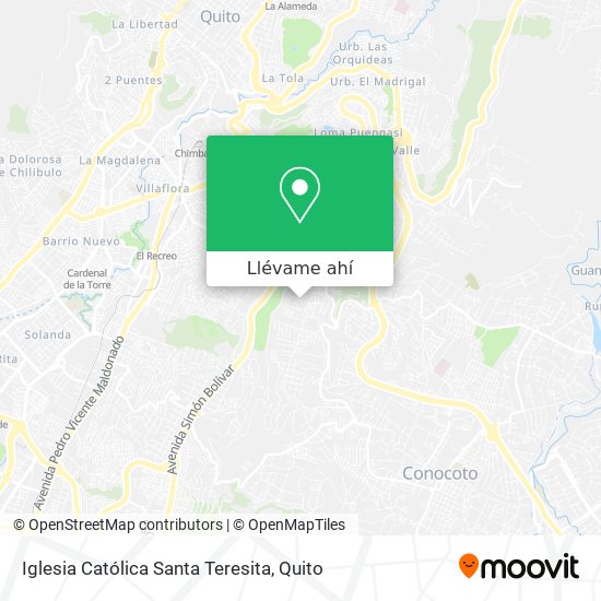 Mapa de Iglesia Católica Santa Teresita