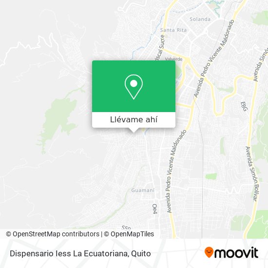 Mapa de Dispensario Iess La Ecuatoriana