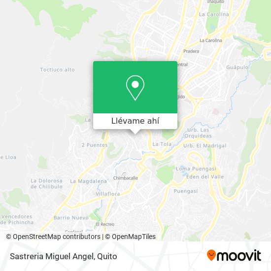 Cómo llegar a Sastreria Miguel Angel en Quito en Autobús?