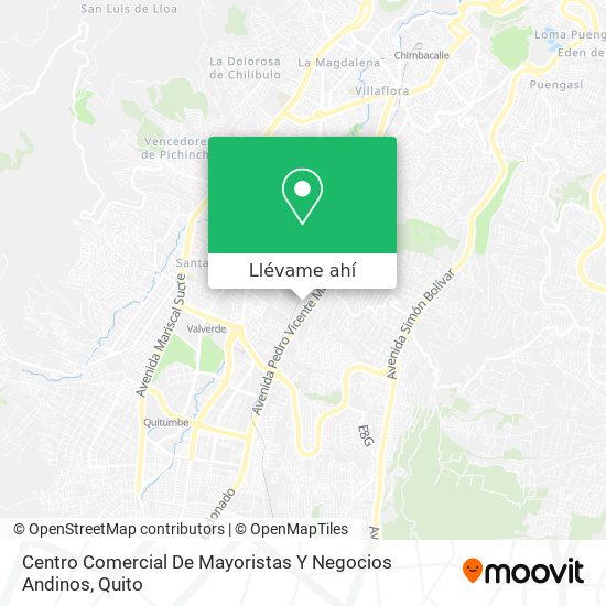 Mapa de Centro Comercial De Mayoristas Y Negocios Andinos