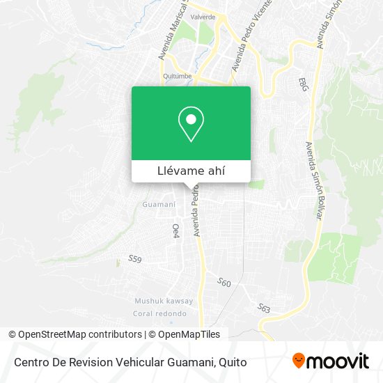 Mapa de Centro De Revision Vehicular Guamani