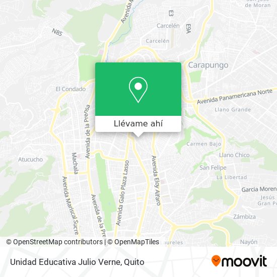 Mapa de Unidad Educativa Julio Verne