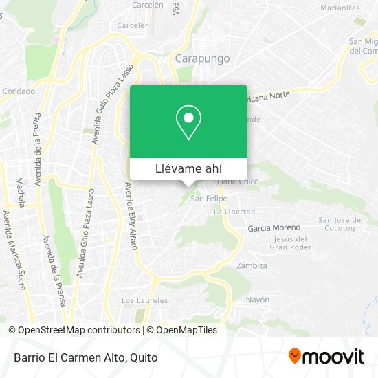 Mapa de Barrio El Carmen Alto