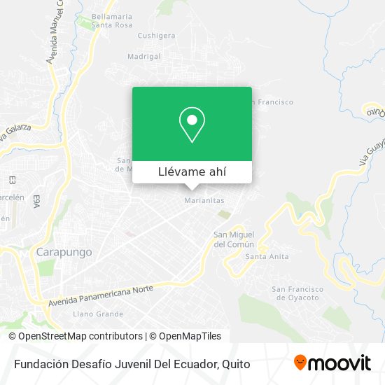 Mapa de Fundación Desafío Juvenil Del Ecuador