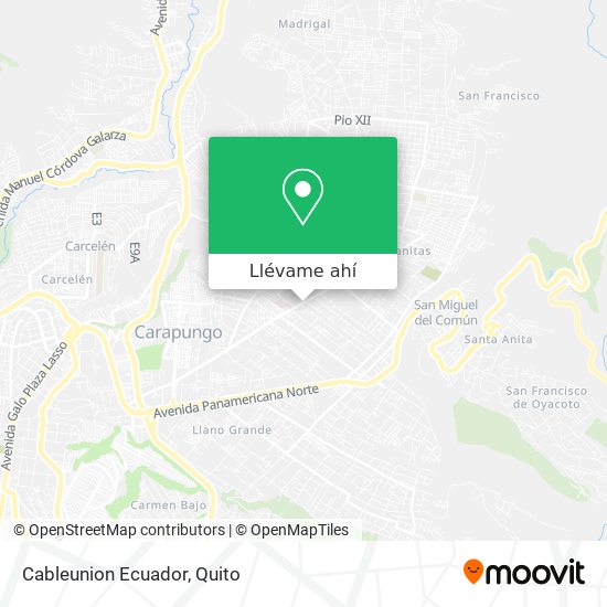 Mapa de Cableunion Ecuador