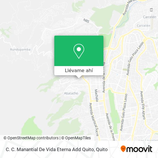 Mapa de C. C. Manantial De Vida Eterna Add Quito