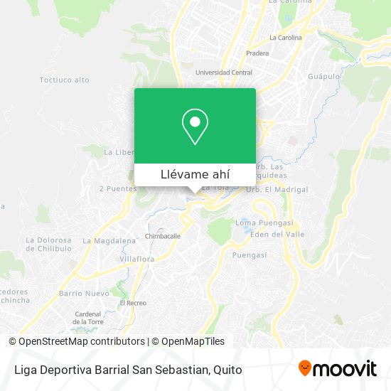 Mapa de Liga Deportiva Barrial San Sebastian