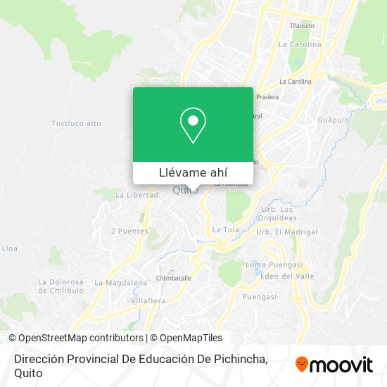 Mapa de Dirección Provincial De Educación De Pichincha