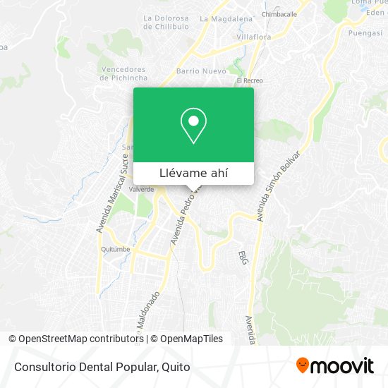 Mapa de Consultorio Dental Popular