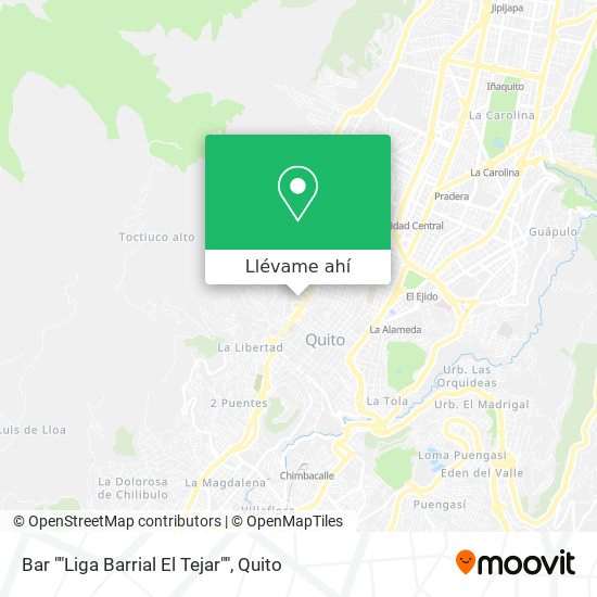 Mapa de Bar ""Liga Barrial El Tejar""