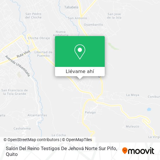 Mapa de Salón Del Reino Testigos De Jehová Norte Sur Pifo