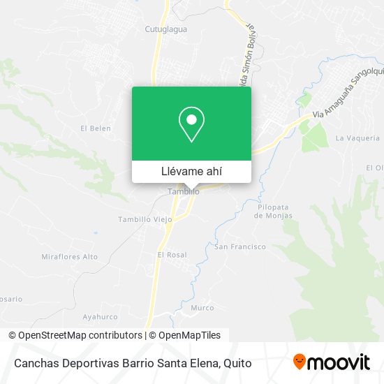 Mapa de Canchas Deportivas Barrio Santa Elena