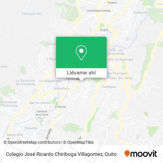 Mapa de Colegio José Ricardo Chiriboga Villagomez