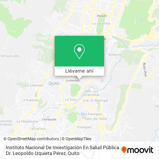 Mapa de Instituto Nacional De Investigación En Salud Pública Dr. Leopoldo Izquieta Pérez