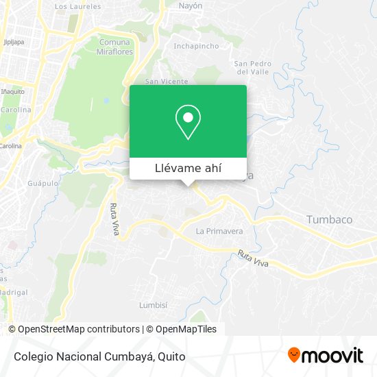 Mapa de Colegio Nacional Cumbayá