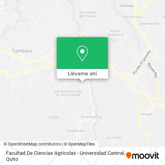 Mapa de Facultad De Ciencias Agrícolas - Universidad Central