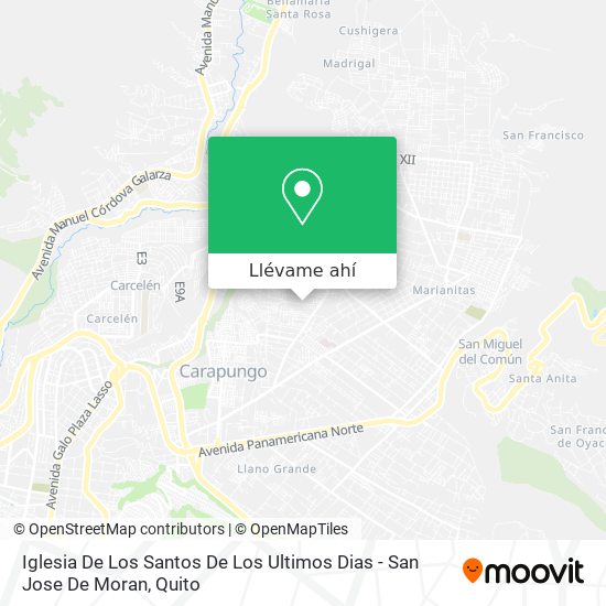 Mapa de Iglesia De Los Santos De Los Ultimos Dias - San Jose De Moran