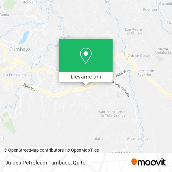 Mapa de Andes Petroleum Tumbaco