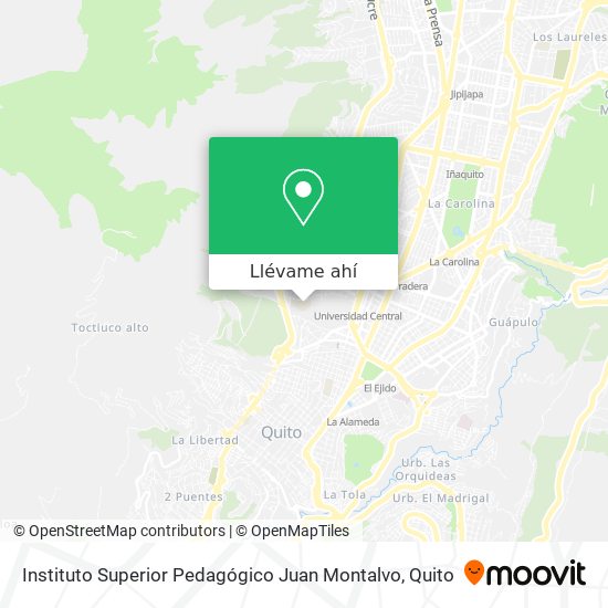 Mapa de Instituto Superior Pedagógico Juan Montalvo