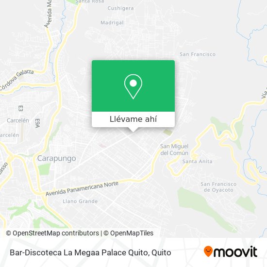 Mapa de Bar-Discoteca La Megaa Palace Quito