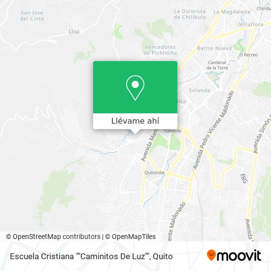 Mapa de Escuela Cristiana ""Caminitos De Luz""