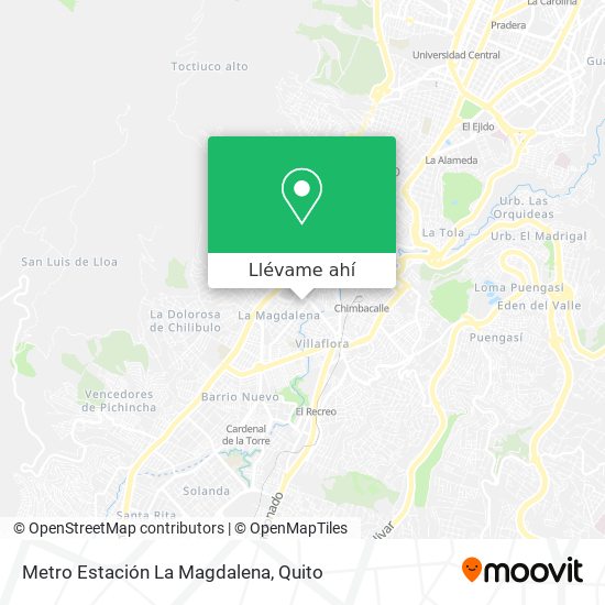 Mapa de Metro Estación La Magdalena