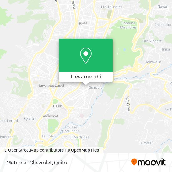 Mapa de Metrocar Chevrolet