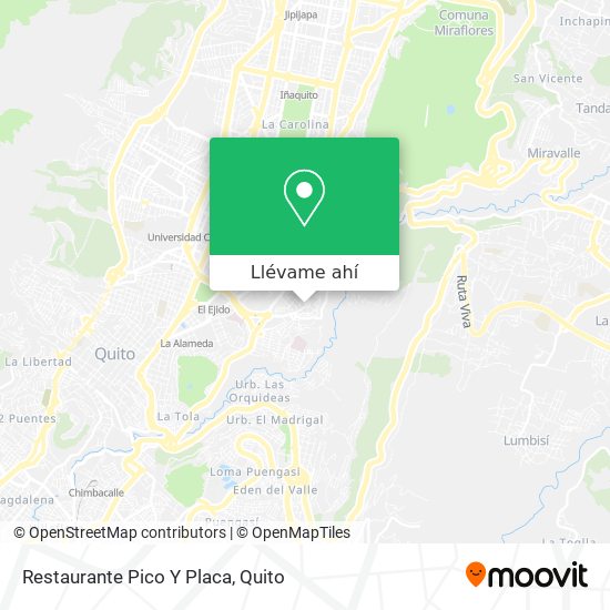 Mapa de Restaurante Pico Y Placa