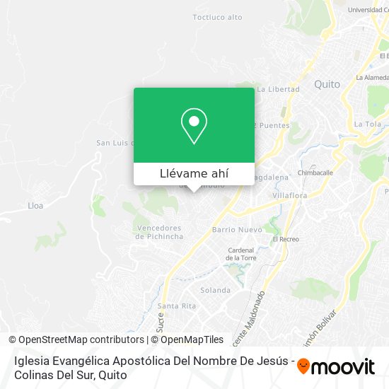 Mapa de Iglesia Evangélica Apostólica Del Nombre De Jesús - Colinas Del Sur