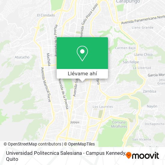 Mapa de Universidad Politecnica Salesiana - Campus Kennedy
