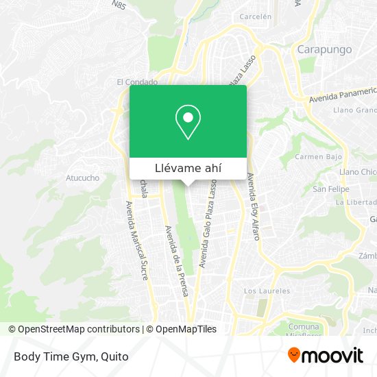 Mapa de Body Time Gym