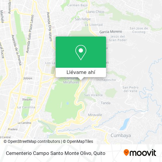 Mapa de Cementerio Campo Santo Monte Olivo