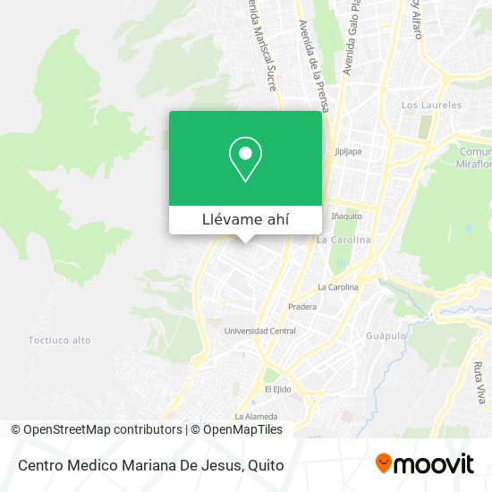 Mapa de Centro Medico Mariana De Jesus