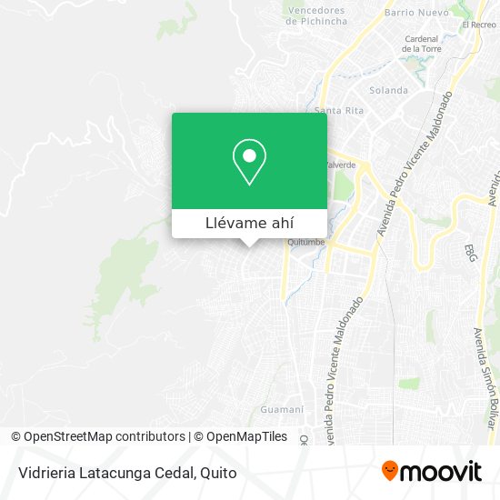 Mapa de Vidrieria Latacunga Cedal